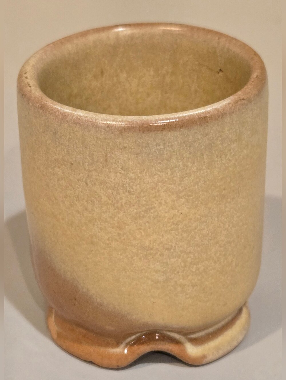 Vintage Frankoma Pottery Desert Gold Toothpick Holder
